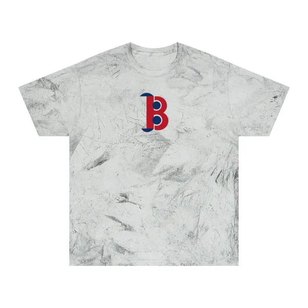 Boston baseball tie-dye tee, front view