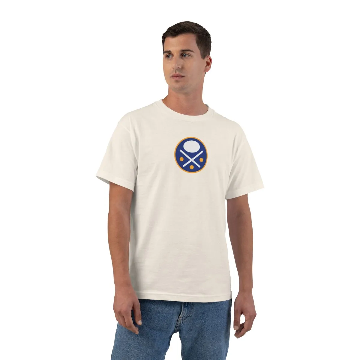 Buffalo hockey heavyweight tee, lifestyle view