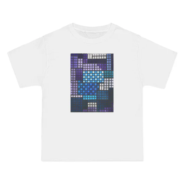 only color plate 002: Pixelated gradient from magenta to cyan in small squares