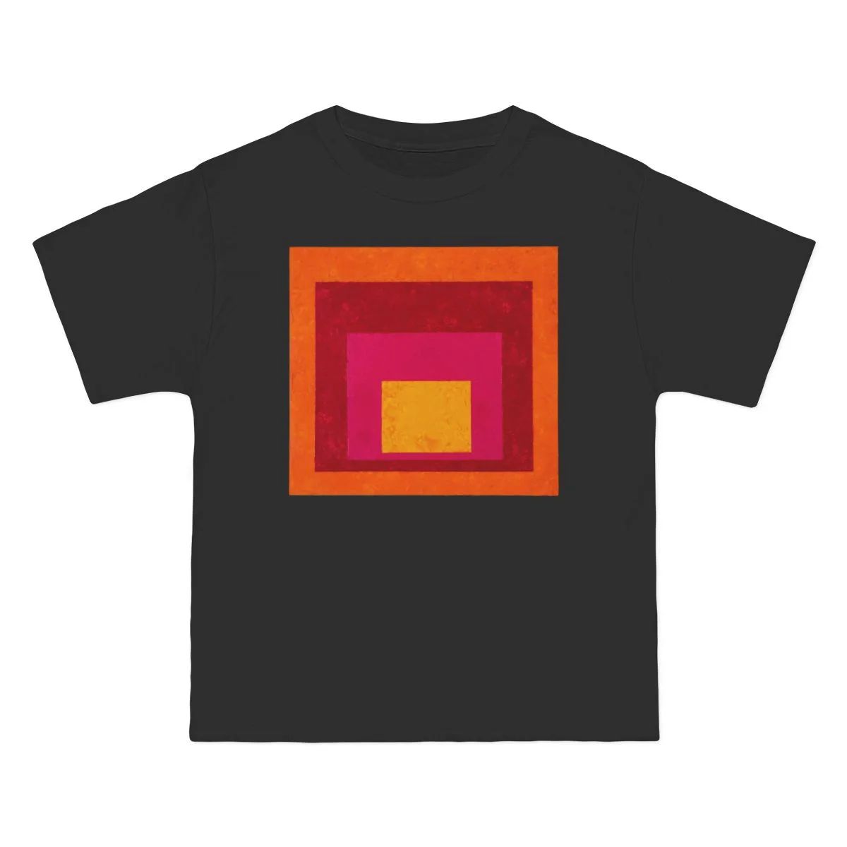 plate 012 on a black beefy tee, front view