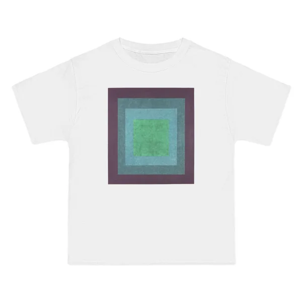 only color plate 016: Concentric squares in deep purple, pale aqua, and blue-grey