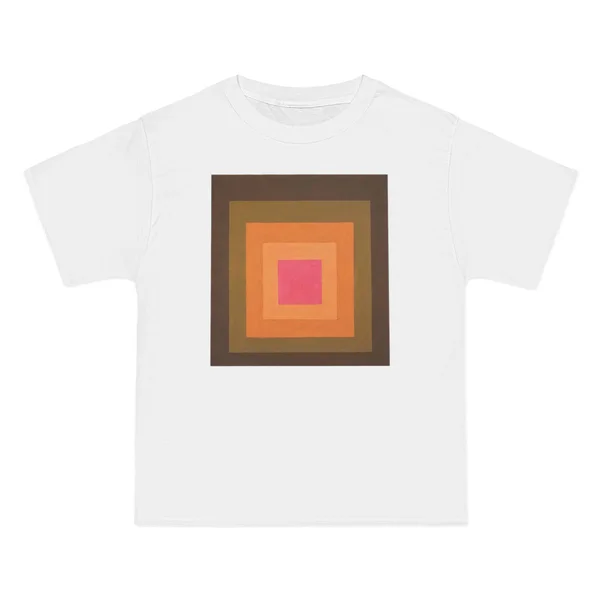 only color plate 018: Concentric squares in warm brown, orange, peach, and pink
