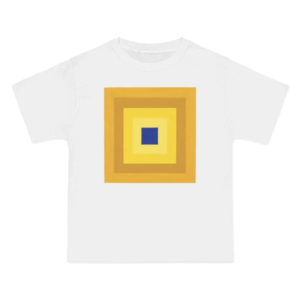 only color plate 019: Nested squares in gold, yellow, and navy blue center