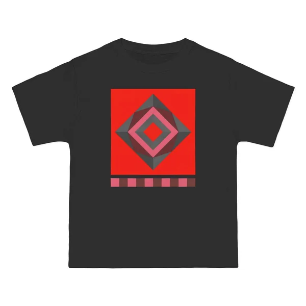 plate 034 on a black beefy tee, front view