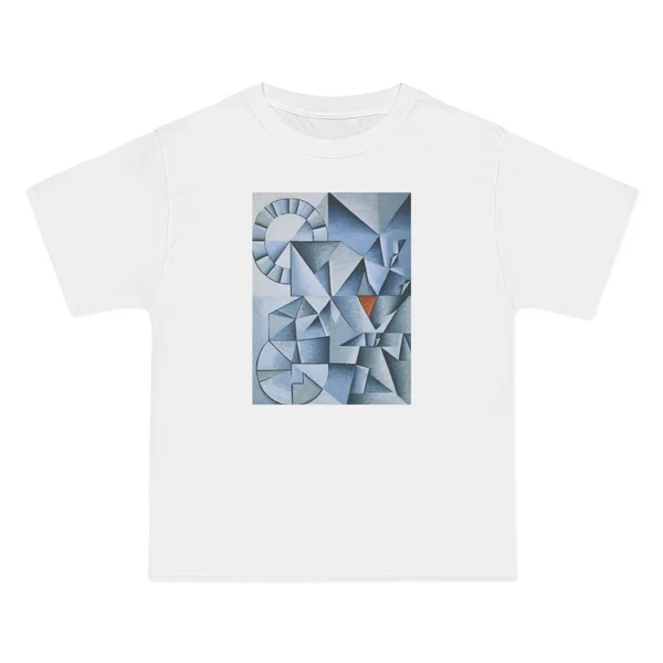 only color plate 055: Tessellated triangles in pale blue, grey, and burnt orange