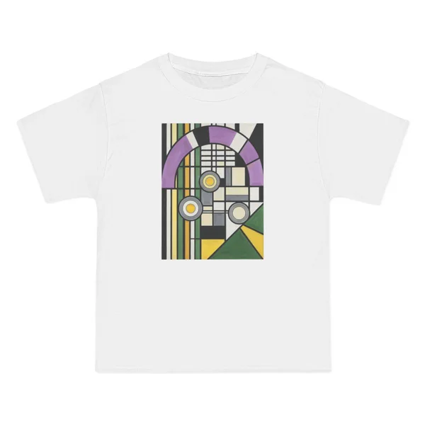 only color plate 078: purple arch, yellow grid with circles on cream