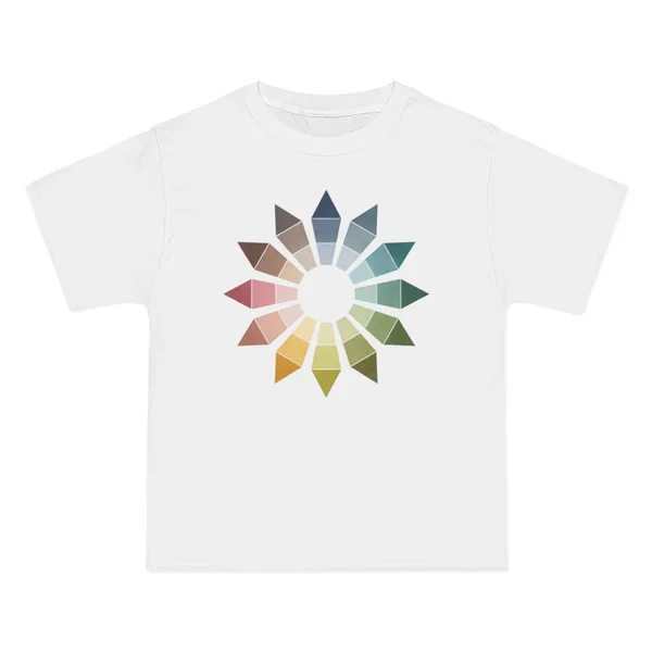 only color plate 084: white-outlined starburst petals on black