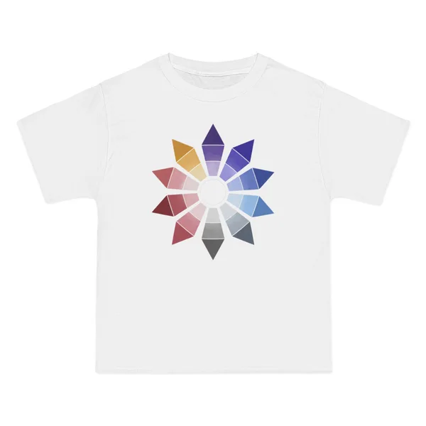 only color plate 116: white-outlined star petals on black