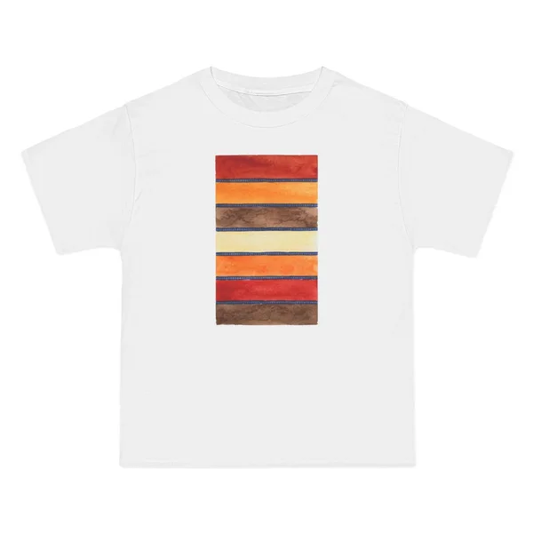 only color plate 133: burgundy and cream horizontal stripes