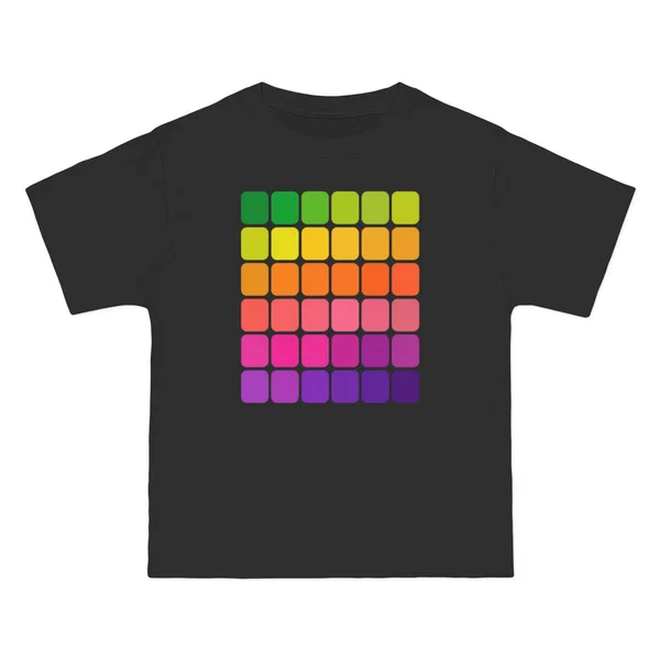 plate 145 on a black beefy tee, front view