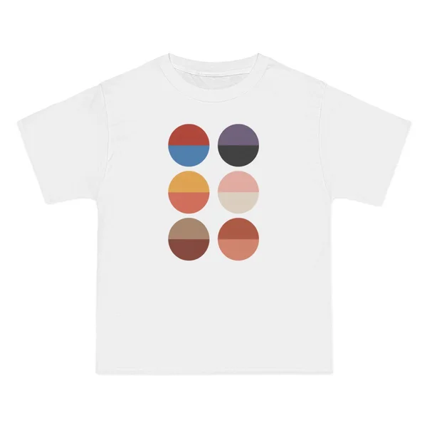 only color plate 174: Rust, peach, sand, and rose circles on gray
