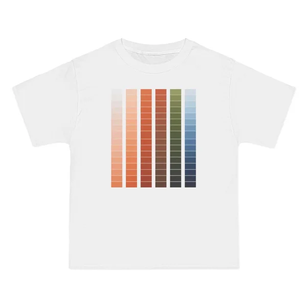 only color plate 203: Vertical color gradient: peach to blue stripes
