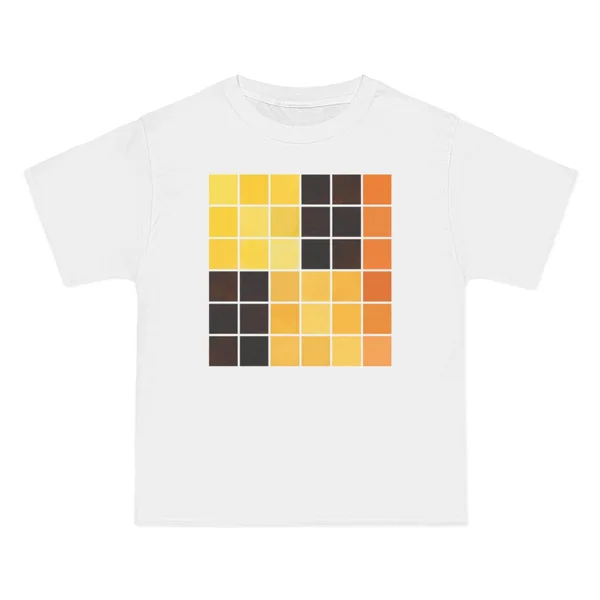 only color plate 214: Yellow, brown, and cream checkerboard pattern