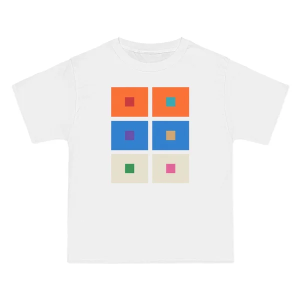 only color plate 267: Orange background with red, cyan, blue, magenta, cream blocks