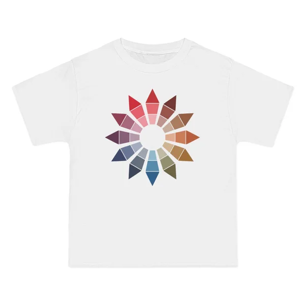only color plate 287: Color wheel starburst with radiating petals on black