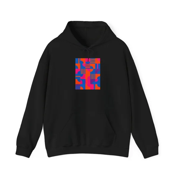 plate 290 on a black hoodie, front view