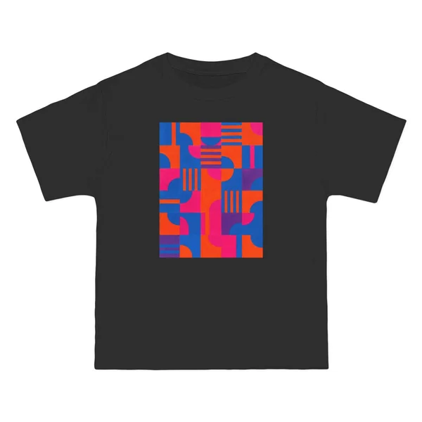 plate 290 on a black beefy tee, front view