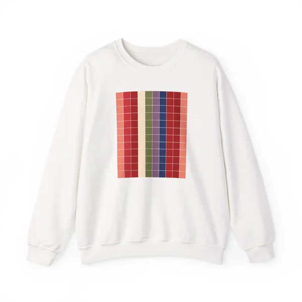 plate 306 on a white crewneck, front view