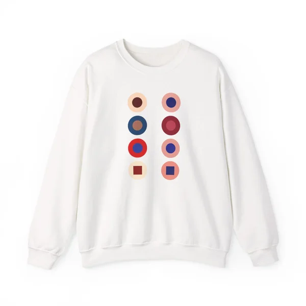 plate 310 on a white crewneck, front view