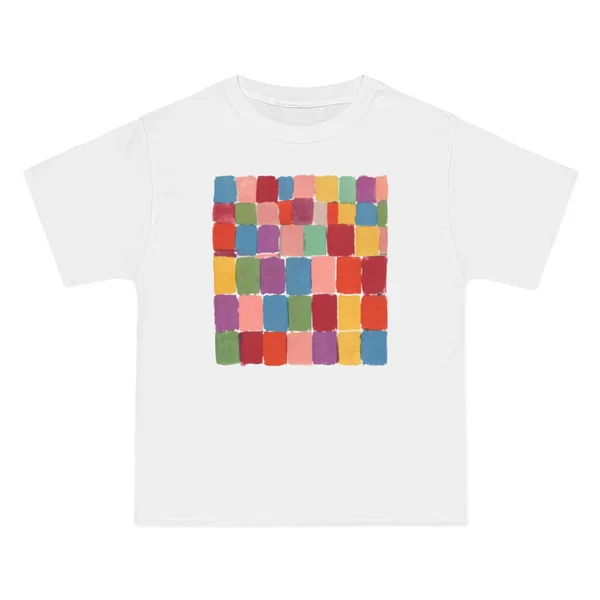 only color plate 318: Irregular grid in reds, yellows, pinks, purples, oranges