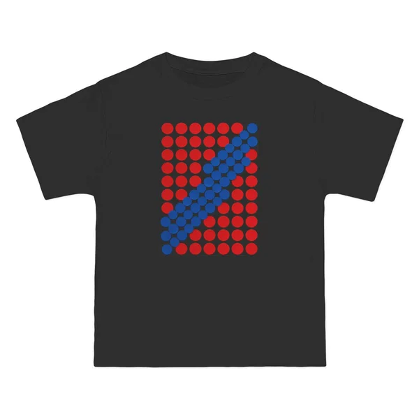 plate 380 on a black beefy tee, front view