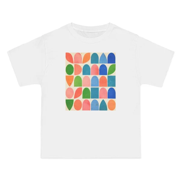 only color plate 409: pastel blue, green, pink, coral shapes on cream
